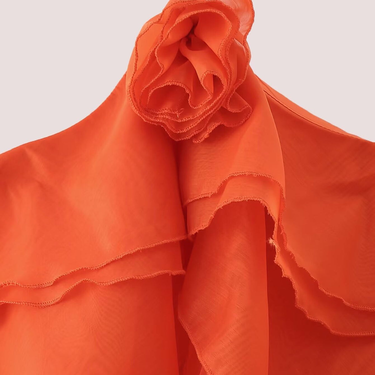TJ Luxe Sunset Ruffle Halter Maxi Dress