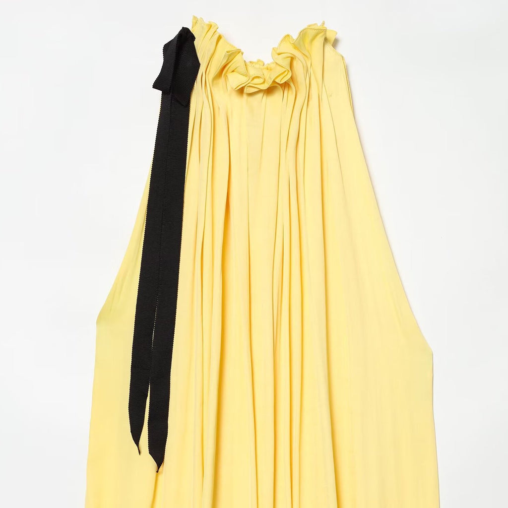 TJ Luxe Grace Satin Halter Maxi Dress