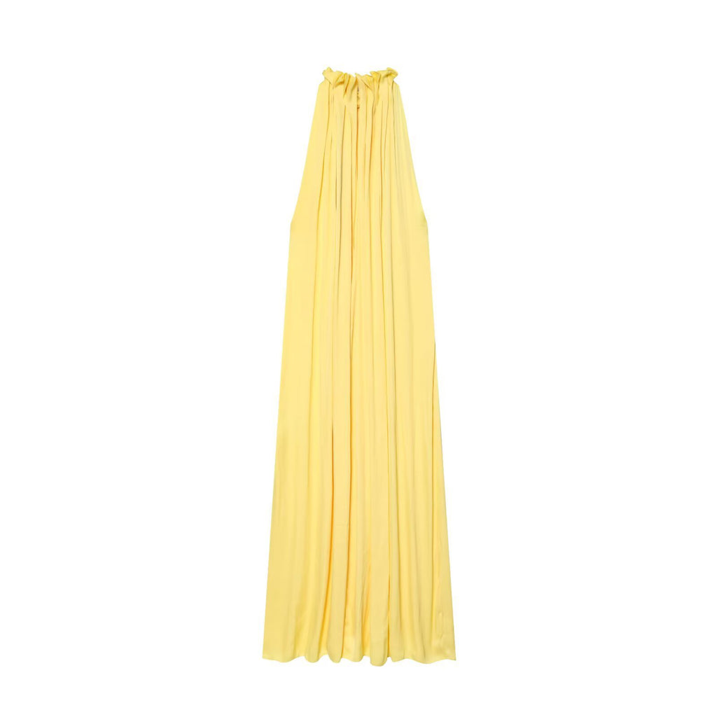 TJ Luxe Grace Satin Halter Maxi Dress