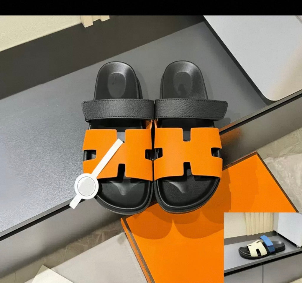 Thick soled slippers for men