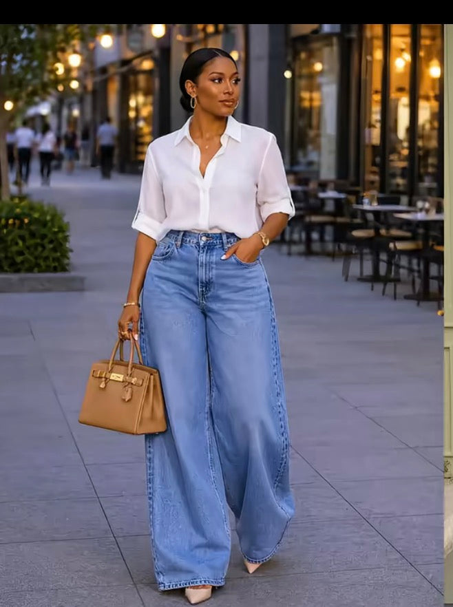 Women’s High-Waisted Wide-Leg Jeans