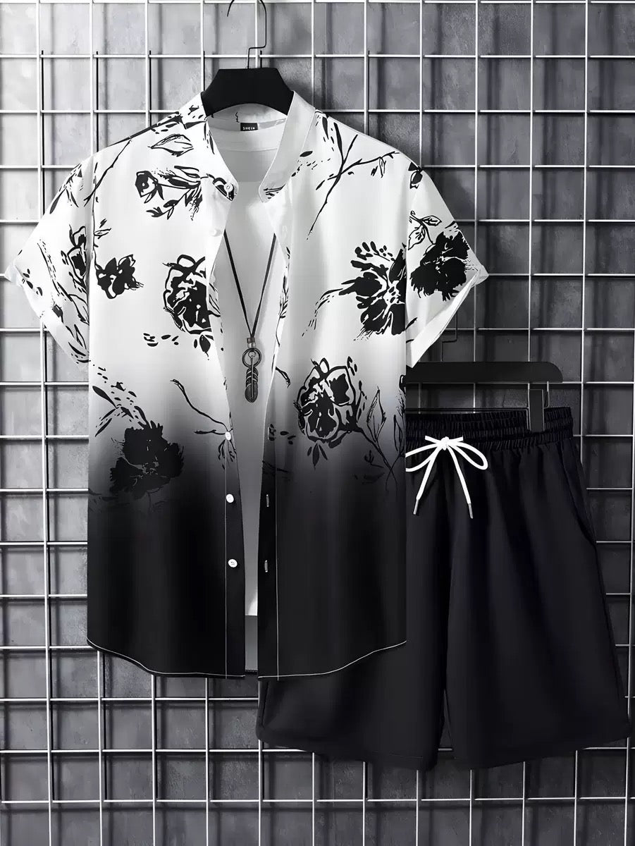 Short sleeve trendy 3D printed