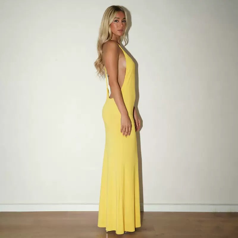 Product Name

* European & American Women’s Sleeveless Backless Slim Fit Fishtail Maxi Dress