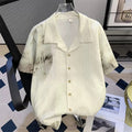 Men’s Premium Jacquard Cuban Collar Short Sleeve Shirt