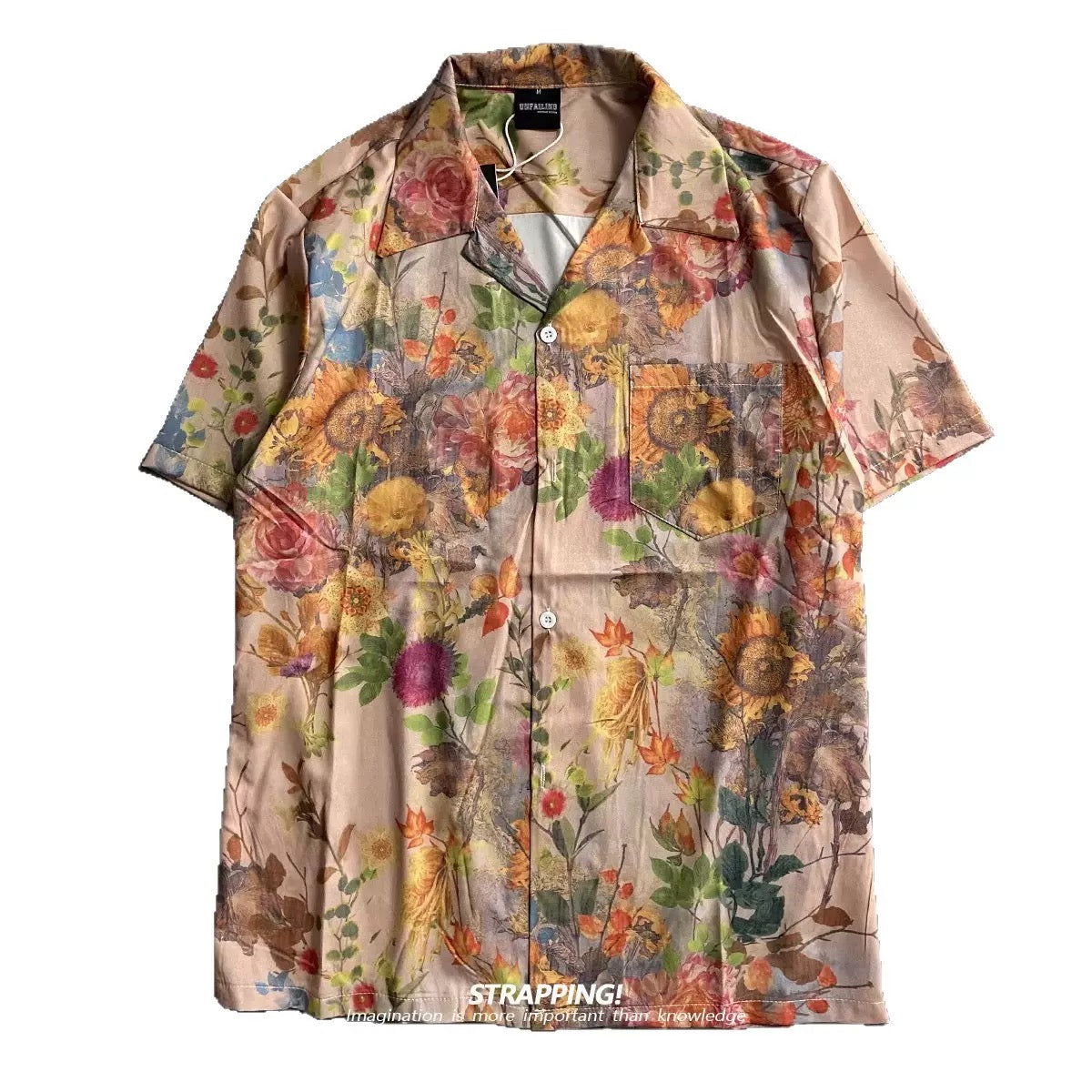 Men’s Vintage Floral Cuban Collar Shirt