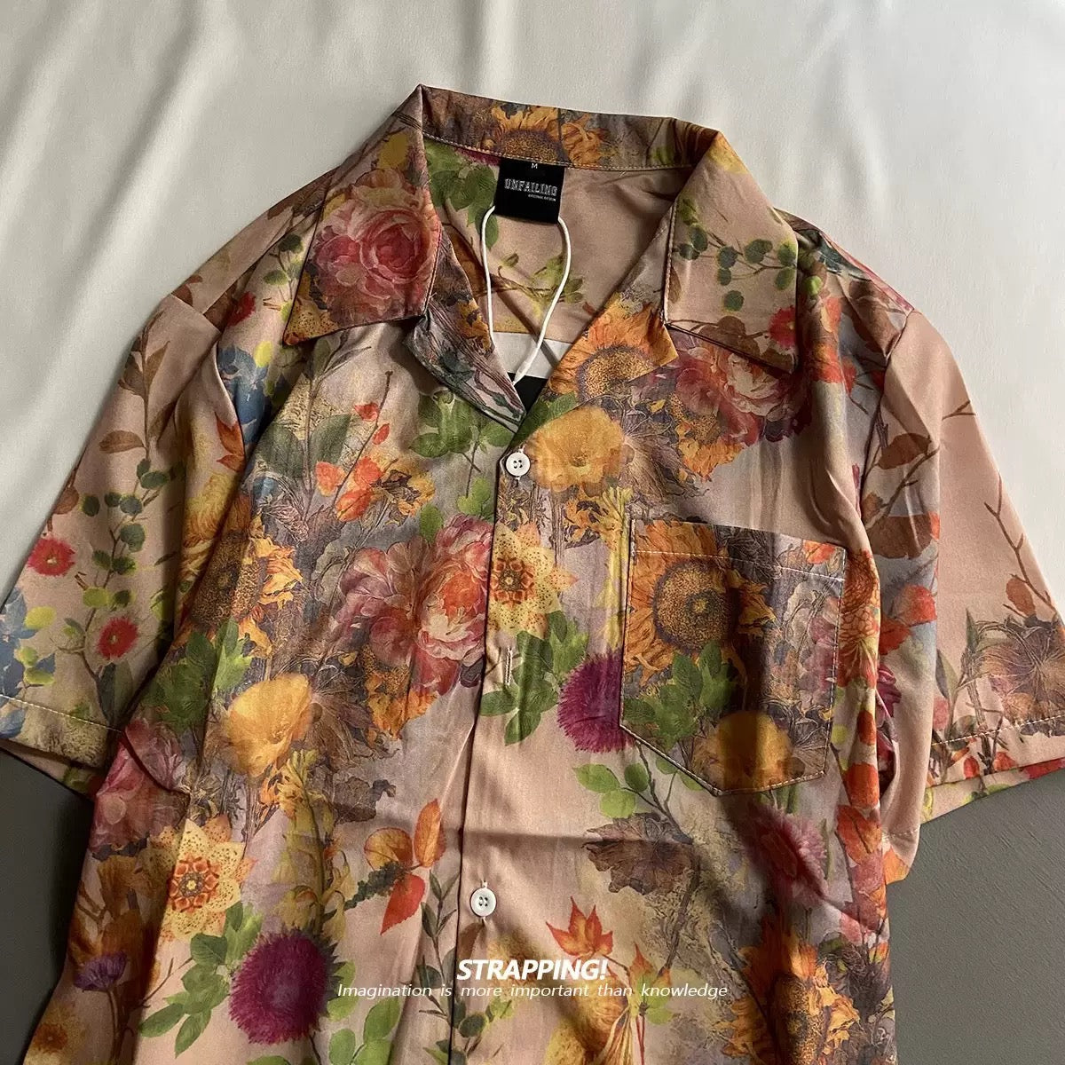 Men’s Vintage Floral Cuban Collar Shirt