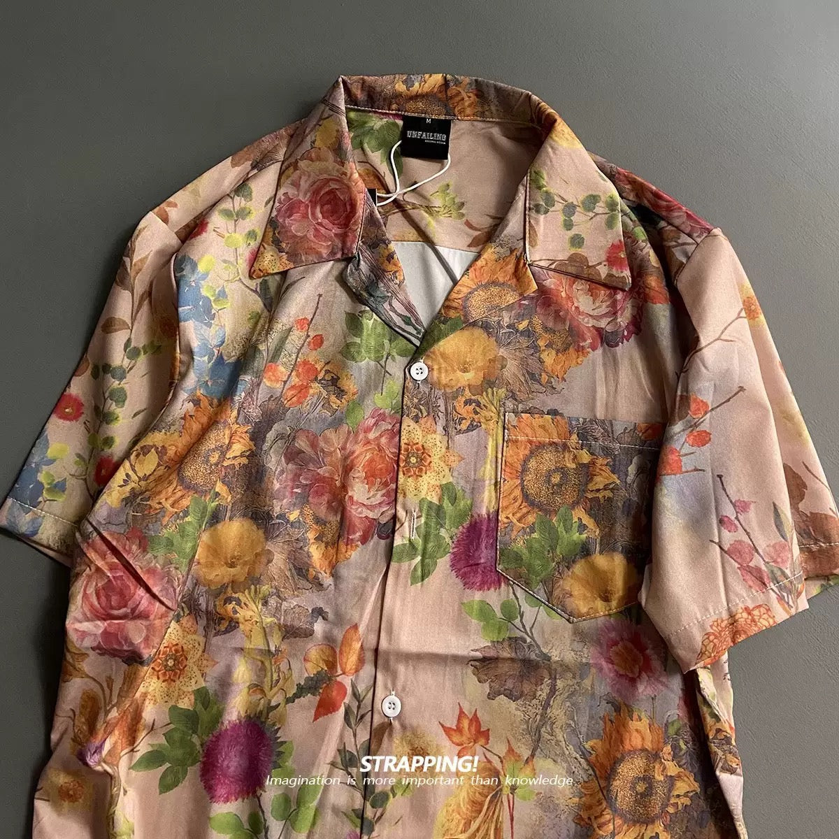 Men’s Vintage Floral Cuban Collar Shirt