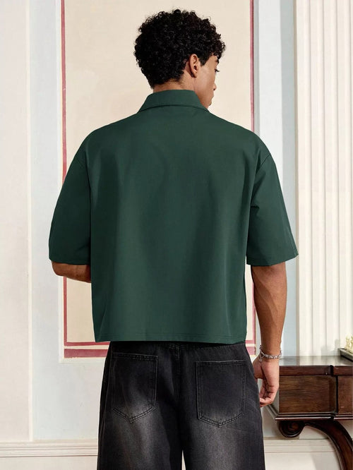 Men’s Embroidered Utility Short Sleeve Shir