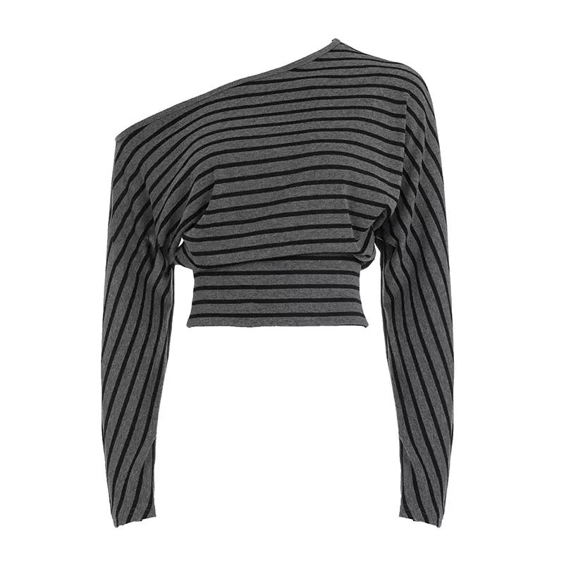 Women’s Striped Off-Shoulder Lounge Set