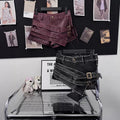 Women’s High-Waisted Faux Leather Buckle Shorts