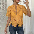 Women’s Elegant Hollow-Out Lace Blouse