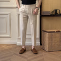 TJ Luxe Men’s Premium Seersucker Slim-Fit Trousers