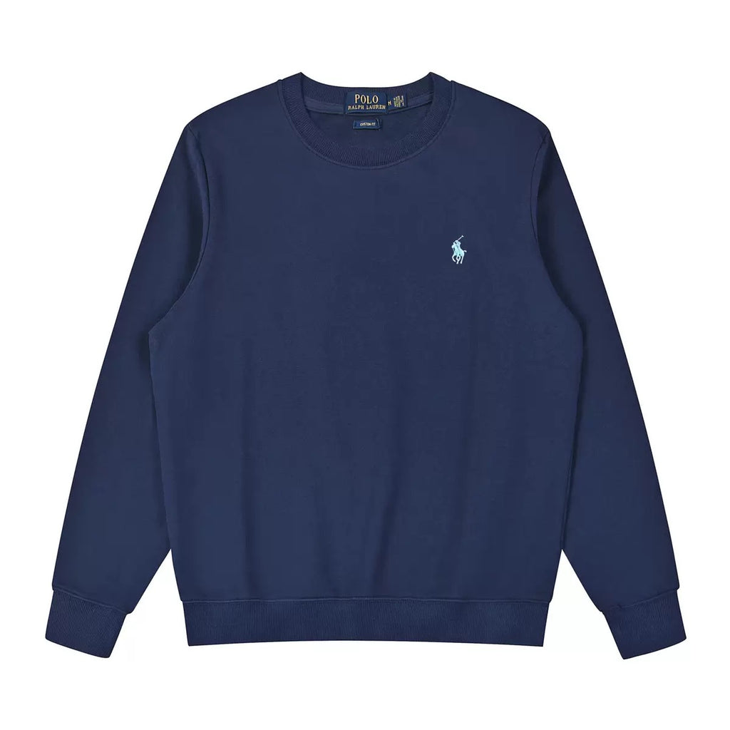 TJ Luxe Men’s Premium Classic Crewneck Sweatshirt – Navy