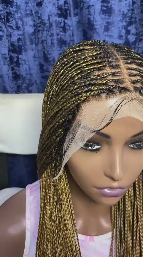 Luxury Blonde Micro Braided Lace Wig